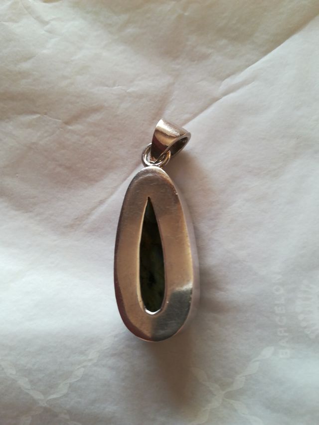 colgante plata y labradorita