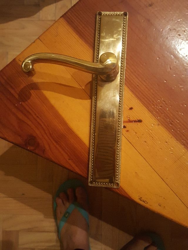 Picaportes puerta dorados