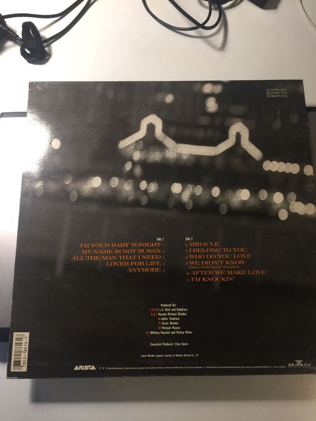 Vinilo 'I'm your baby tonight' de Whitney Houston