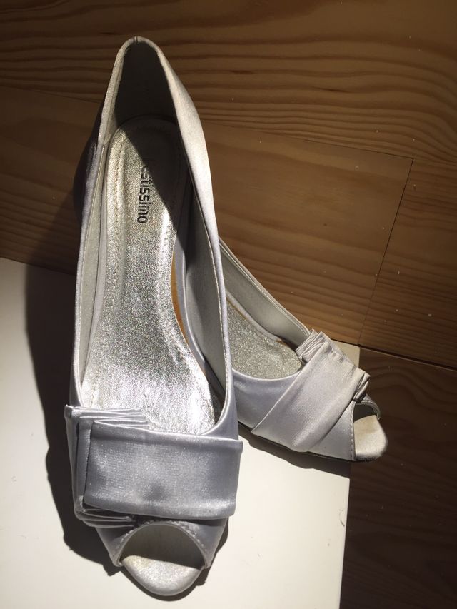zapatos boda plateados de segunda mano por 5 € en getafe en wallapop