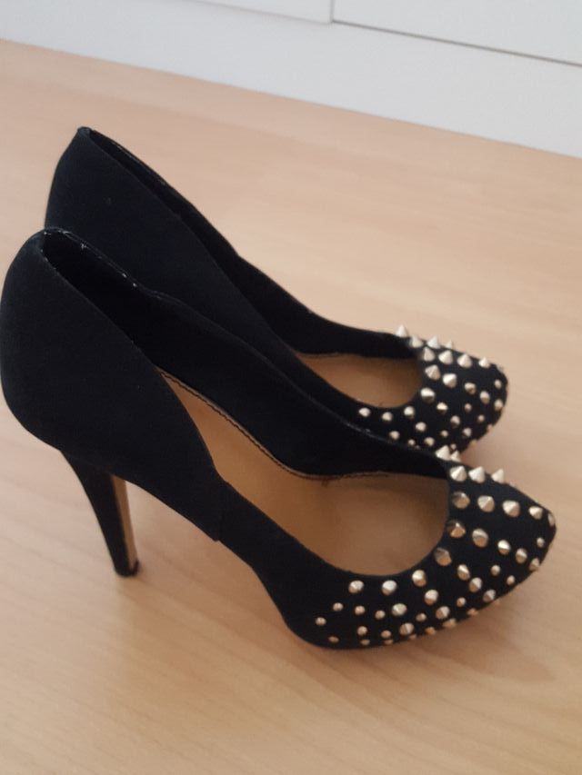 zapatos tacón blanco