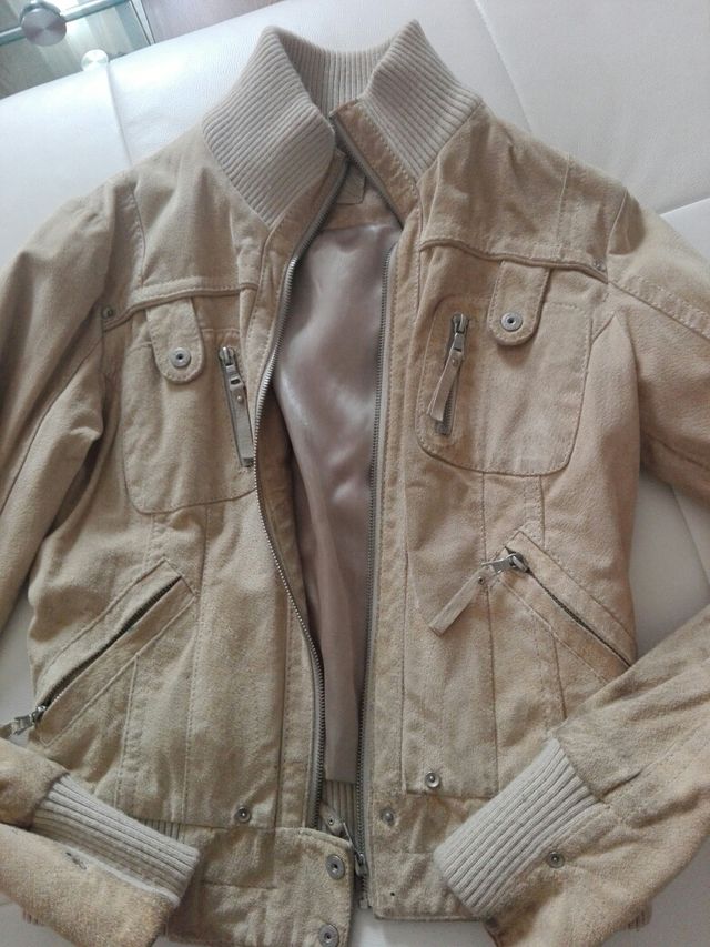 cazadora piel vuelta !