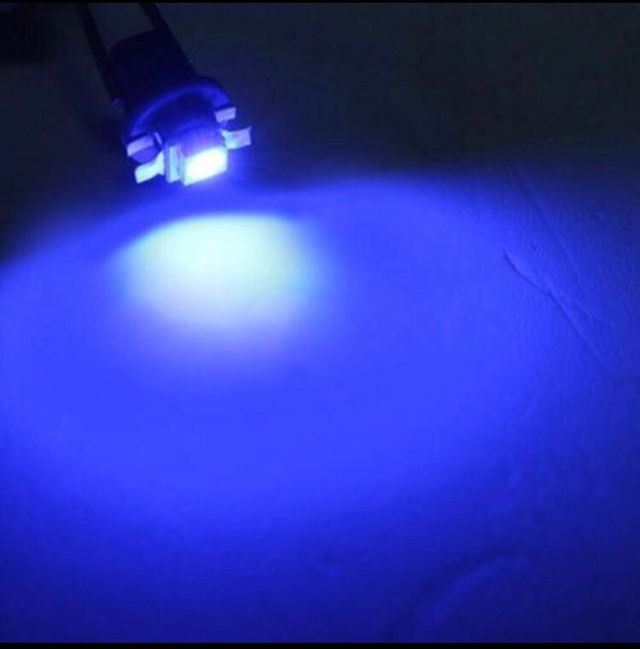Lote 10 bombillas t5 b8.5d Led azul cuadro coche