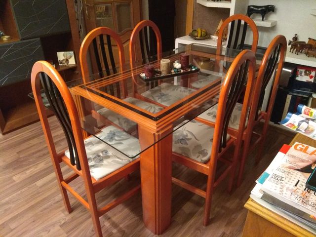 Conjunto mesa comedor y 6 sillas de segunda mano por 130 € en ... Conjunto mesa comedor y 6 sillas de segunda mano por 130 € en ...