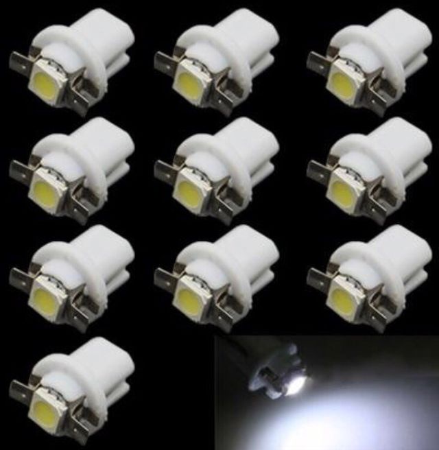 Lote 10 bombillas t5 b8.5d Led blanco cuadro coche