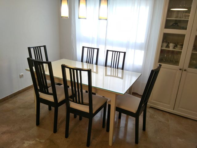 Mesa de comedor extensible de color blanco Ikea de segunda mano por ... Mesa de comedor extensible de color blanco Ikea de segunda mano por ...