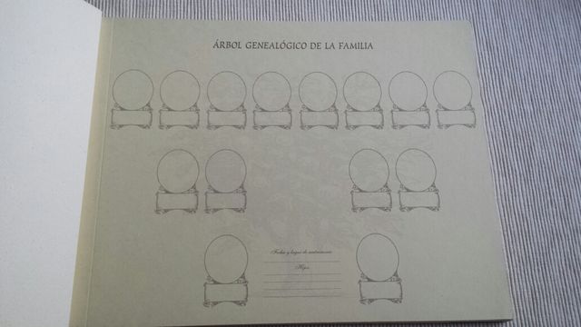 Álbum libro anécdotas y árbol genealógico