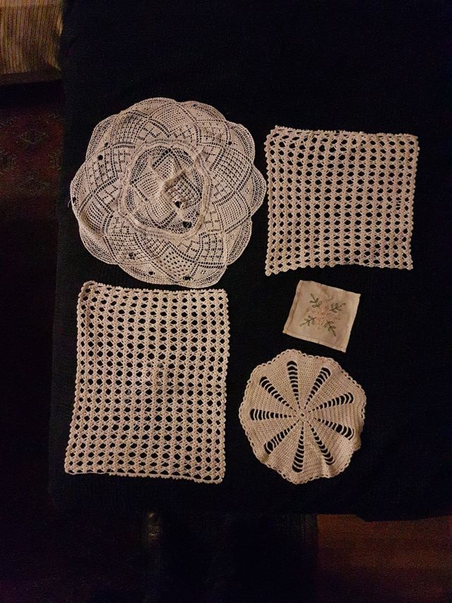Tapetes ganchillo o lino y puntilla