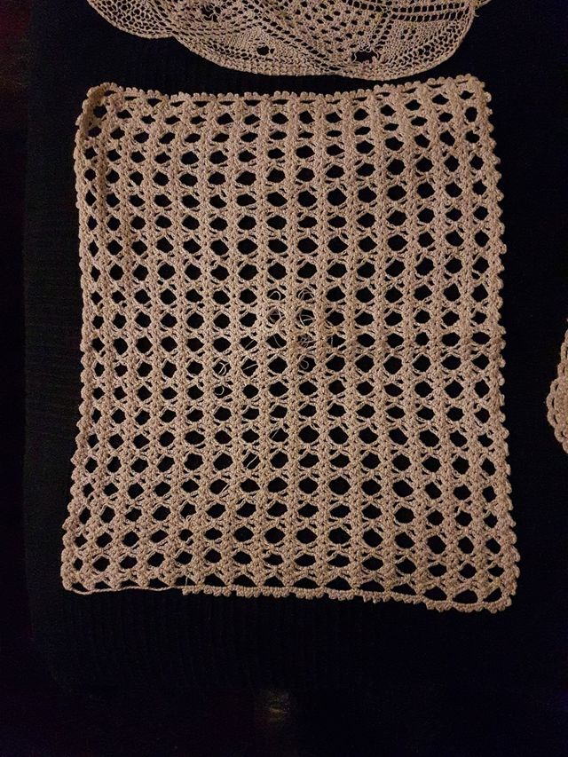 Tapetes ganchillo o lino y puntilla