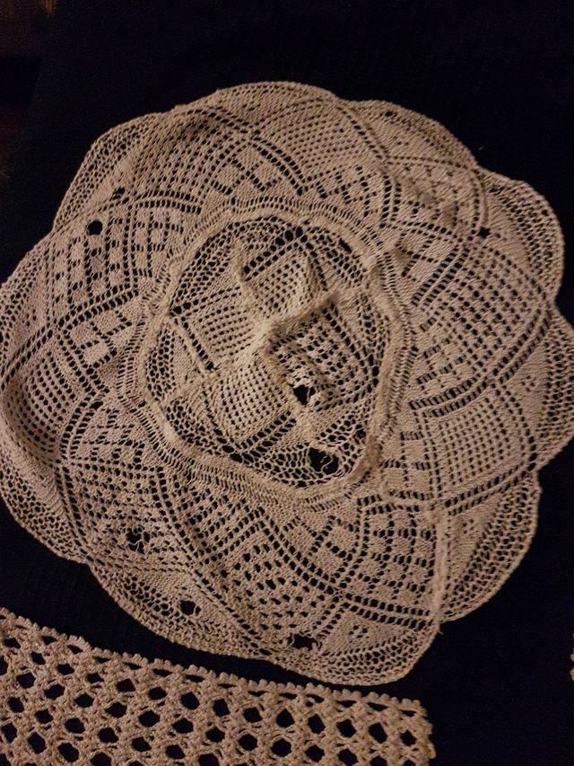 Tapetes ganchillo o lino y puntilla