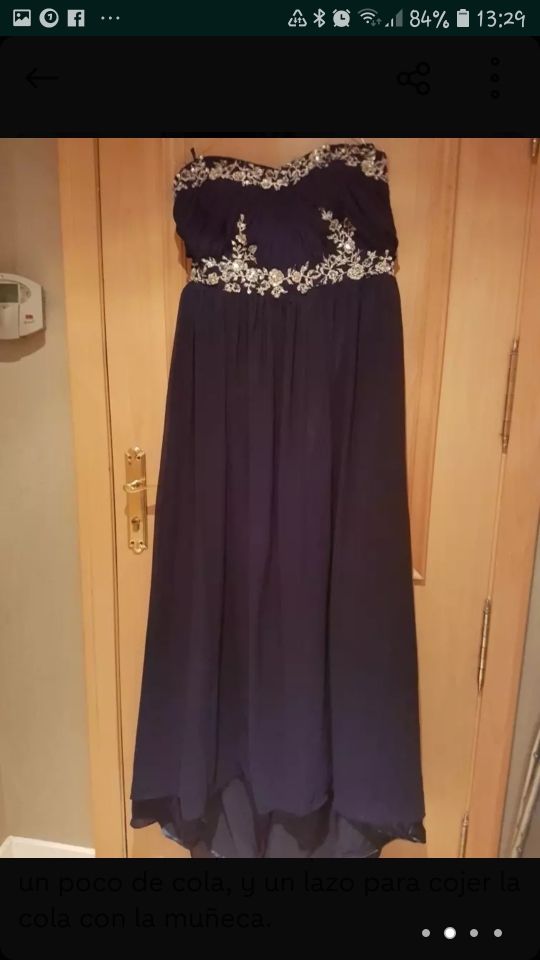 Precioso vestido de fiesta Azul Noche