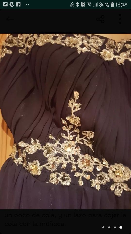 Precioso vestido de fiesta Azul Noche