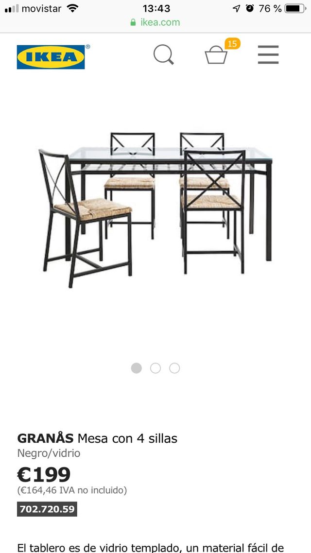 Conjunto mesa y sillas salón comedor / cocina ikea de segunda mano ... Conjunto mesa y sillas salón comedor / cocina ikea de segunda mano ...