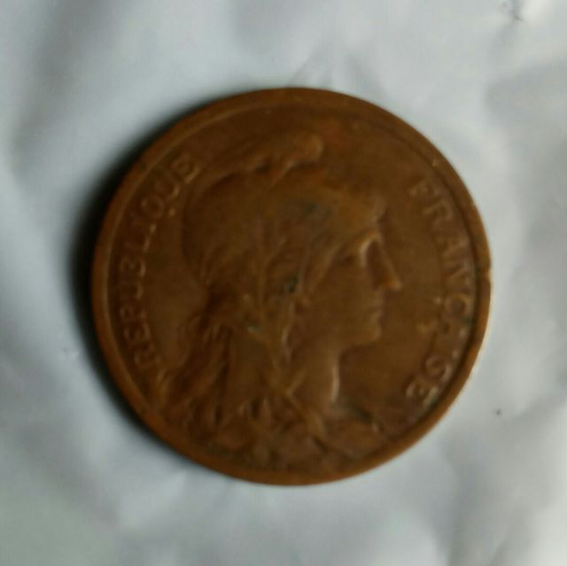 Moneda 10 cent franceses 1915