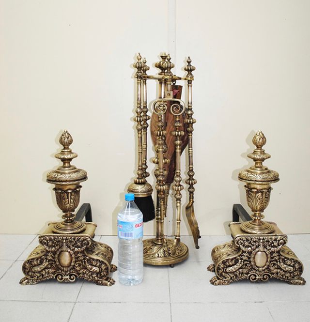 Antiguo juego de chimenea de segunda mano por 680 € en Madrid en WALLAPOP