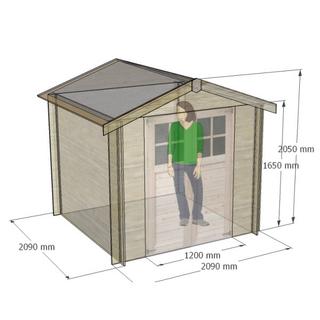 Caseta madera  210x210 cm