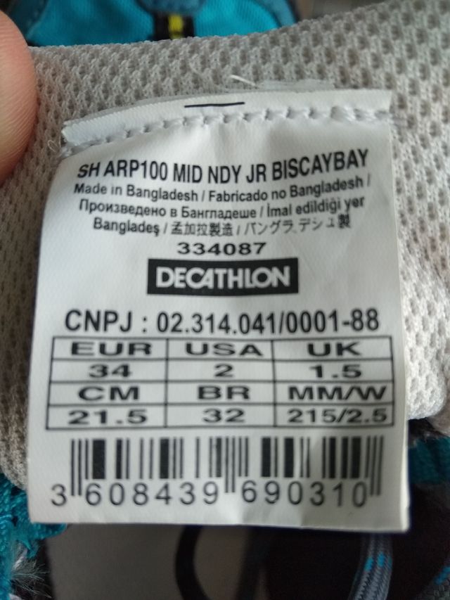 BOTAS MONTAÑA NIÑO/A, NÚMERO 34, COMO NUEVAS