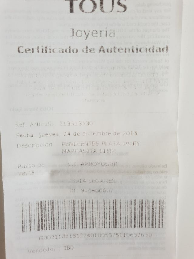 Pendientes Tous Originales