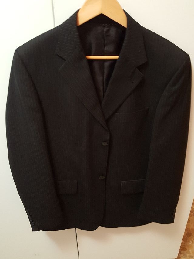 chaqueta de traje talla 48 raya diplomática