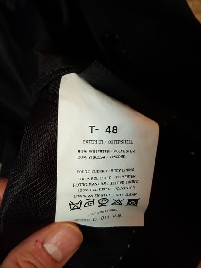 chaqueta de traje talla 48 raya diplomática