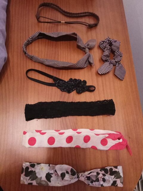 6 Diademas chica + pulsera