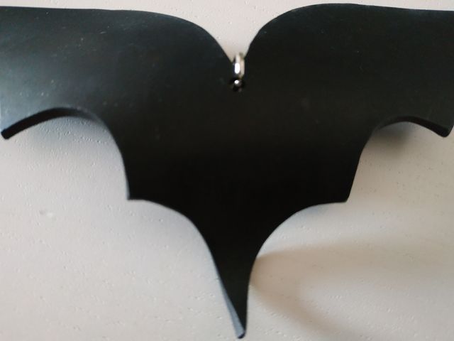 Collar vinilo gótico murciélago