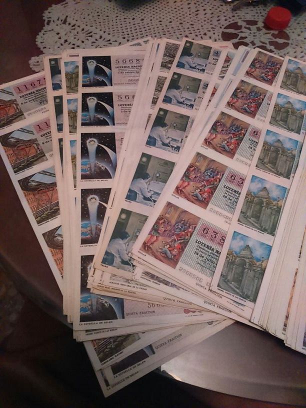 68 pliegues de lotería nacional