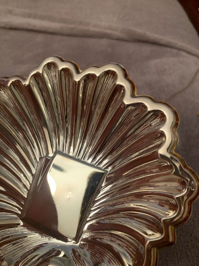 Concha bautismal plata.  Marca Pedro Durán