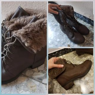 OFERTA! Botas marrones de piel del Marypaz de segunda mano por 15 EUR en  Badalona en WALLAPOP