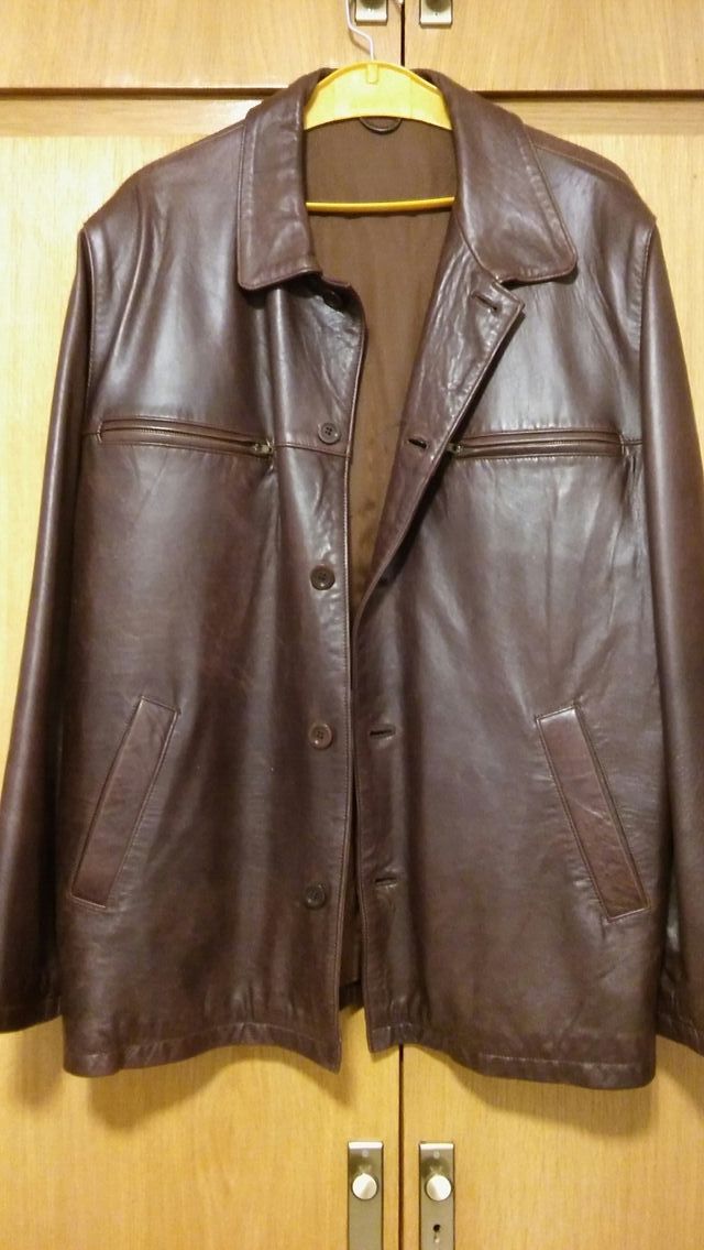 jaqueta de pell piel d'home, talla 50