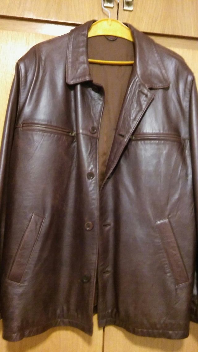 jaqueta de pell piel d'home, talla 50