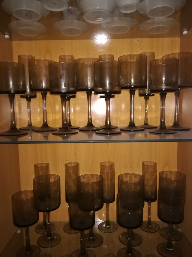 juego de 36 copas cristal.