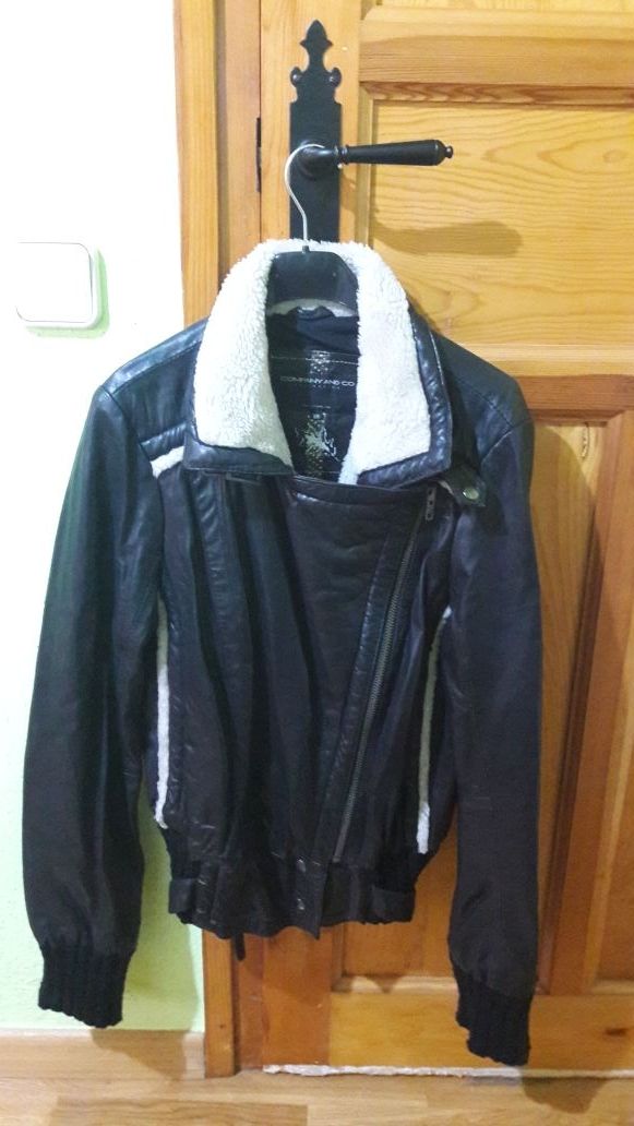 Cazadora de mujer de piel negra de Company&Co