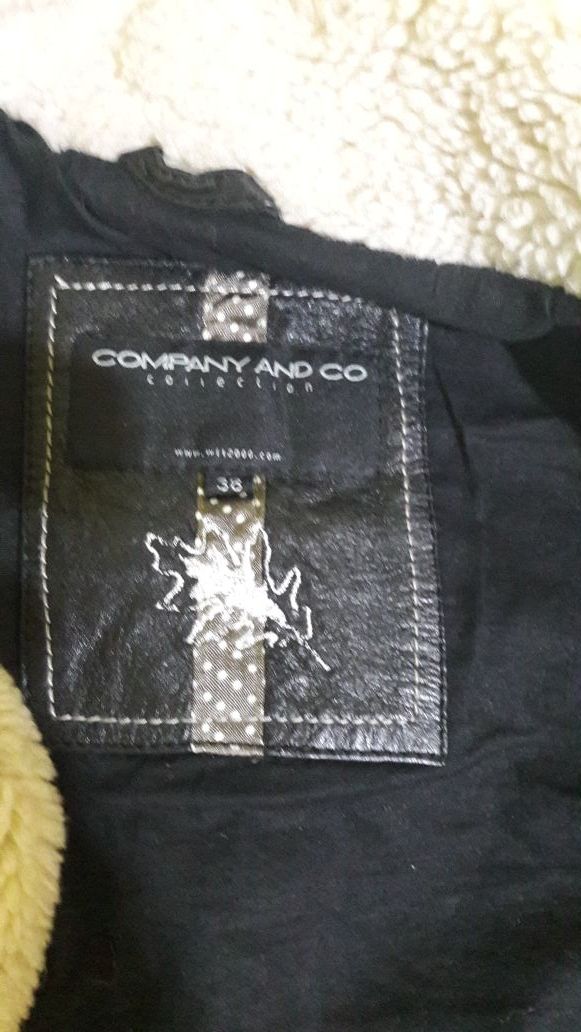 Cazadora de mujer de piel negra de Company&Co