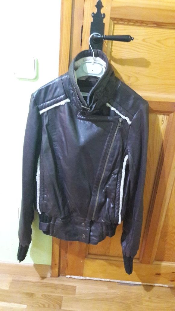 Cazadora de mujer de piel marrón Company&Co