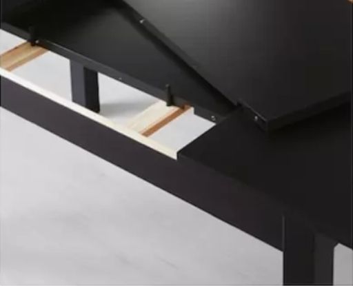 Mesa de comedor negra extensible STORNAS (Ikea) de segunda mano por ... Mesa de comedor negra extensible STORNAS (Ikea) de segunda mano por ...