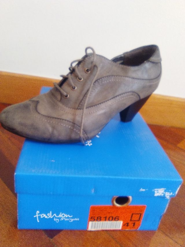 zapato cordones con tacón, 41