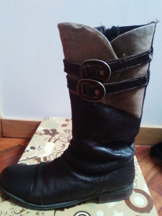 botas de piel, talla 41