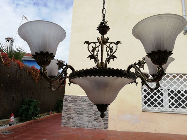 LÁMPARA TECHO CINCO BRAZOS