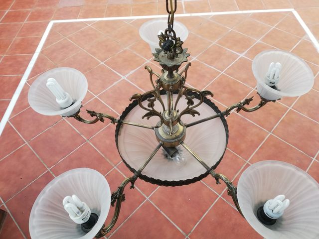 LÁMPARA TECHO CINCO BRAZOS