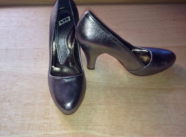 FORNARINA ZAPATOS TACÓN FIESTA 37 plata