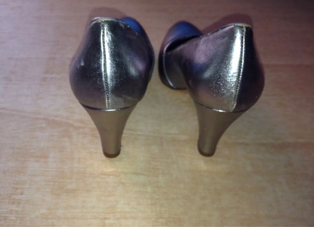 FORNARINA ZAPATOS TACÓN FIESTA 37 plata