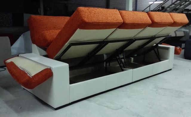 Sofá 280 cm 4 Asientos Extraibles Reclinables