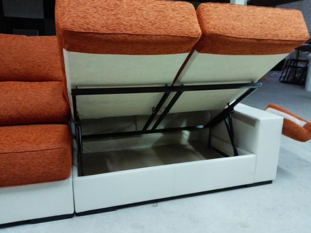 Sofá 280 cm 4 Asientos Extraibles Reclinables