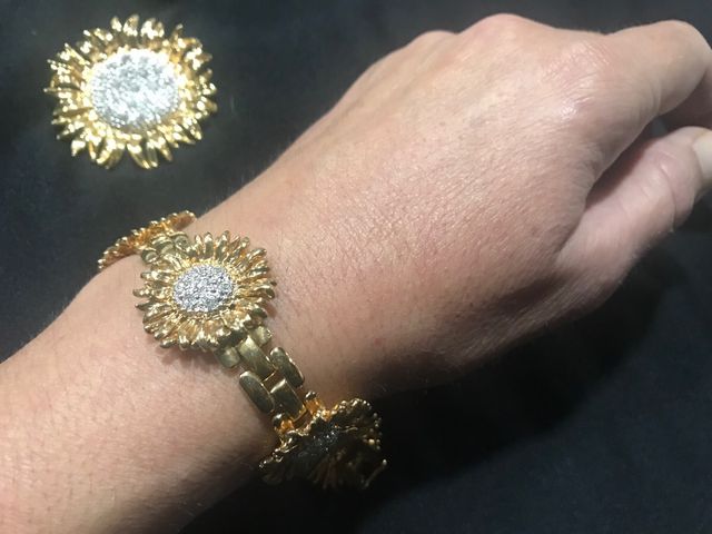 Conjunto de Pulsera y Broche Girasoles de Van Gogh