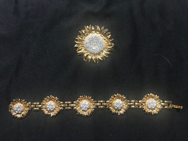 Conjunto de Pulsera y Broche Girasoles de Van Gogh