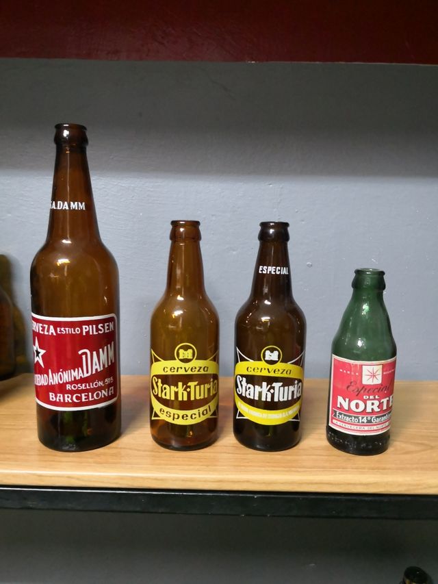 Botellas de cerveza antiguas