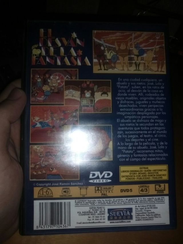 DVD: EL DESVÁN DE LA FANTASÍA. Película Dibujos