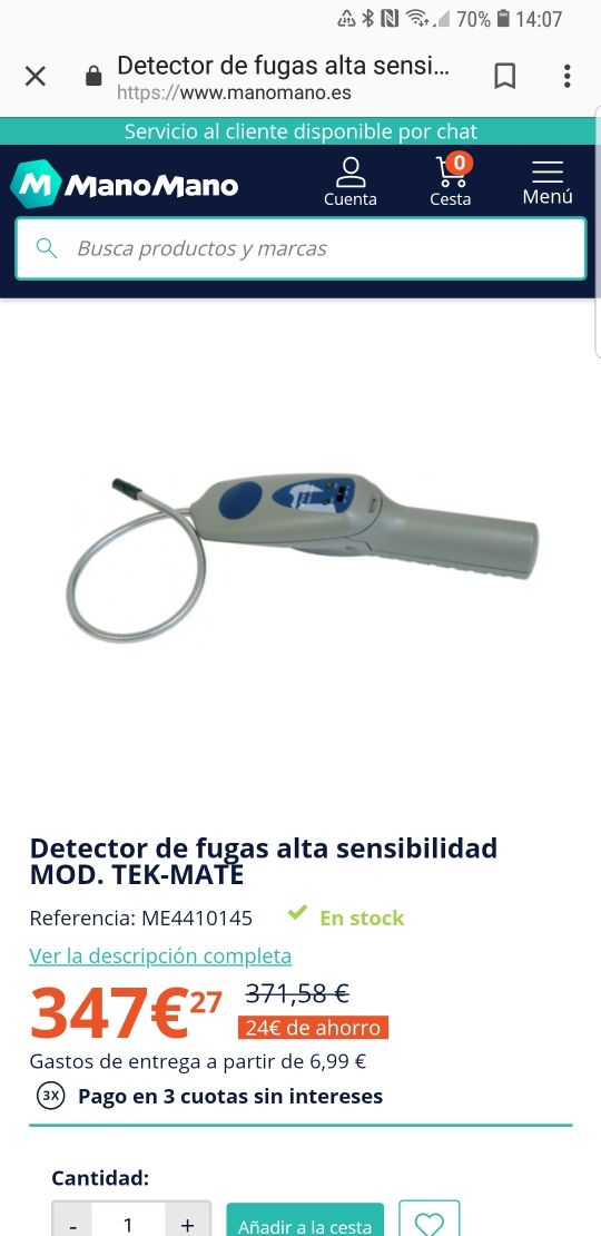 buscador de fugas