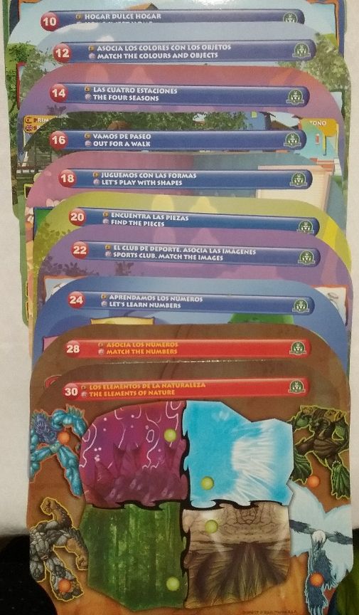 30 fichas de actividade, Los gormiti. Interactivo.